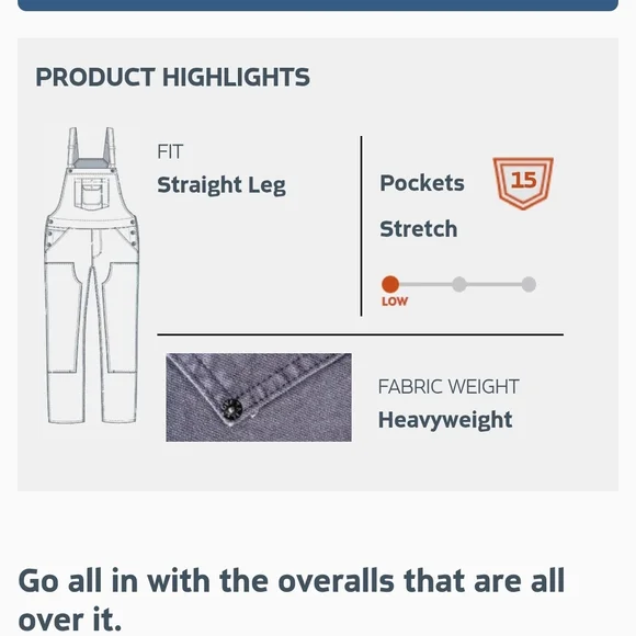 Dovetail Freshley Gray Canvas Overalls - Picture 2 of 2